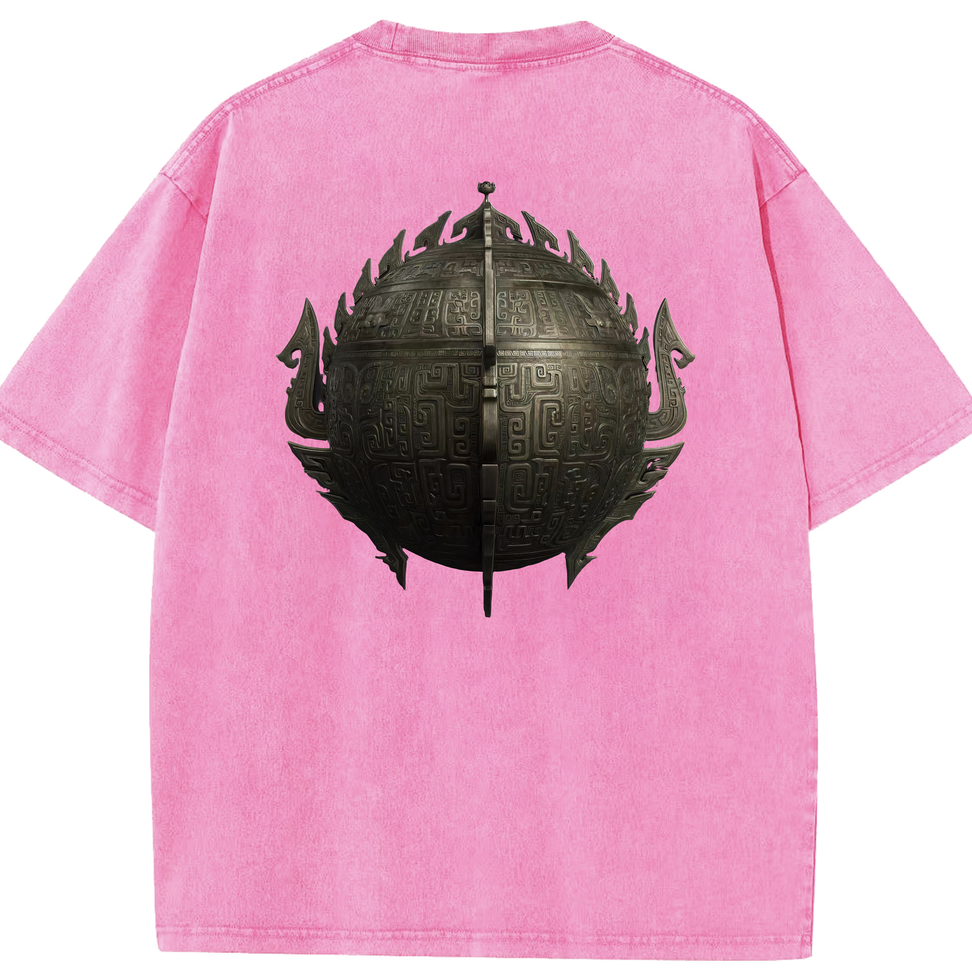 （画像用） Ne Zha 2 ナタ 魔童の大暴れ 綿100% ヴィンテージ風 半袖Tシャツ（背面プリント）
